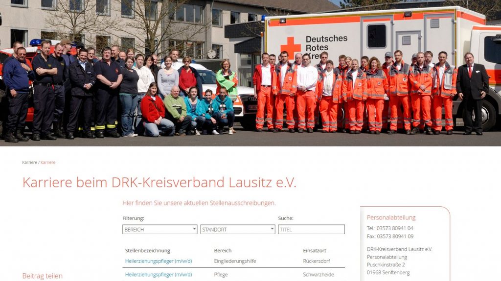 DRK Lausitz Jobbörse digital