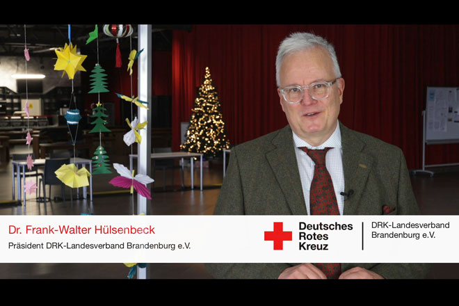 DRK-Weihnachtsvideo: Herzlicher Dank von Präsident Dr. Frank-Walter Hülsenbeck